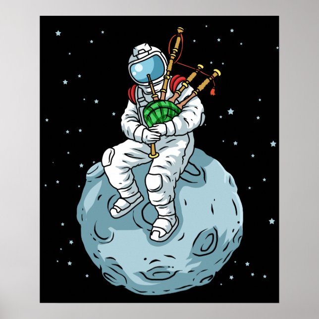 Bagpipe Gift Manar Scottish Bagpipe Music Bagpipe Poster (Framsidan)