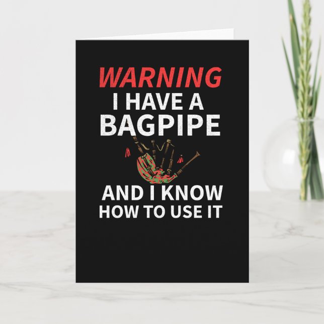 Bagpipe Gifts | Bagpiper Scottish Bagpipe Älskare Kort (Framsida)