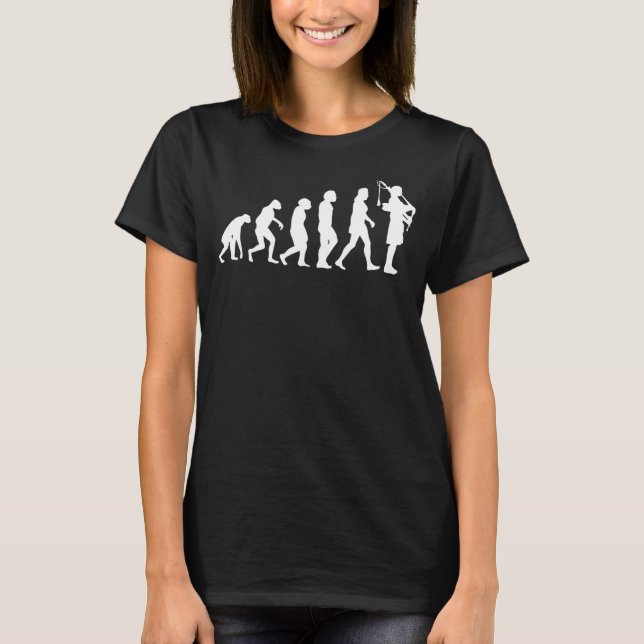 Bagpipe Human Evolution Scotsman Bagpiping Bagpip T Shirt (Framsida)