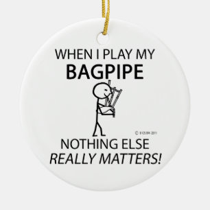 Bagpipe Ingenting annat Julgransprydnad Keramik