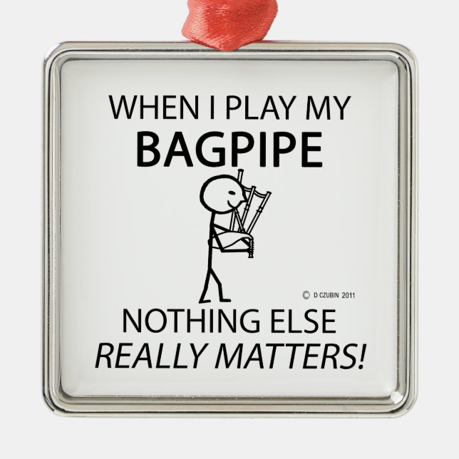 Bagpipe Ingenting annat Julgransprydnad Metall (Framsidan)