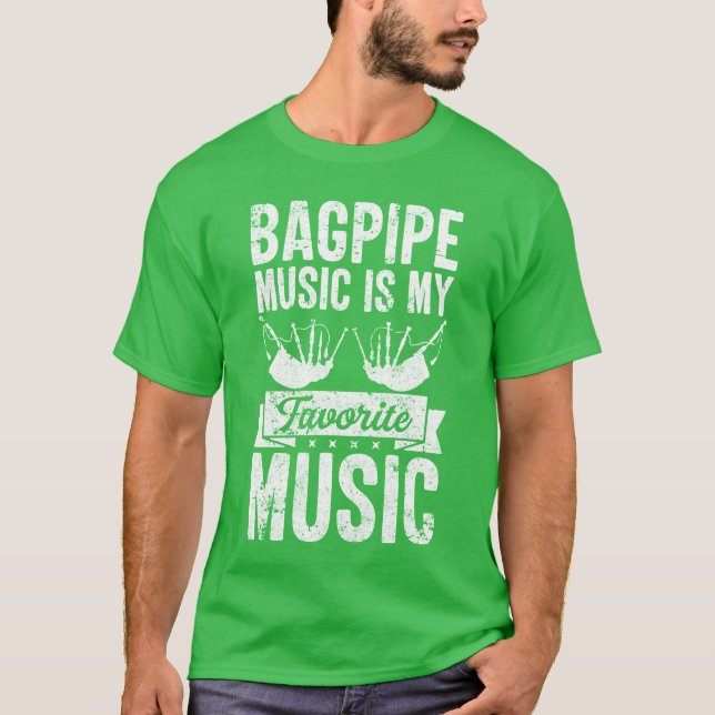 Bagpipe Music är min favoritmusik - Bagpipe Music T Shirt (Framsida)