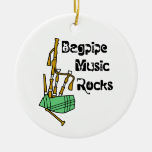Bagpipe Music Sten Julgransprydnad Keramik