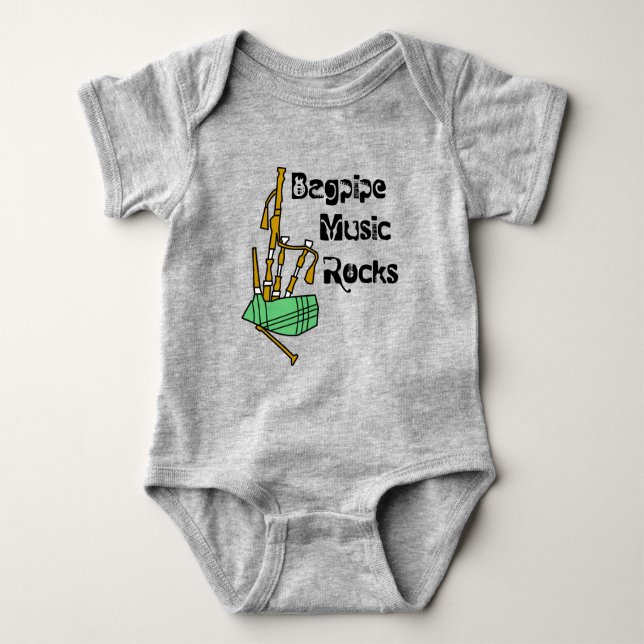 Bagpipe Music Sten T Shirt (Framsida)