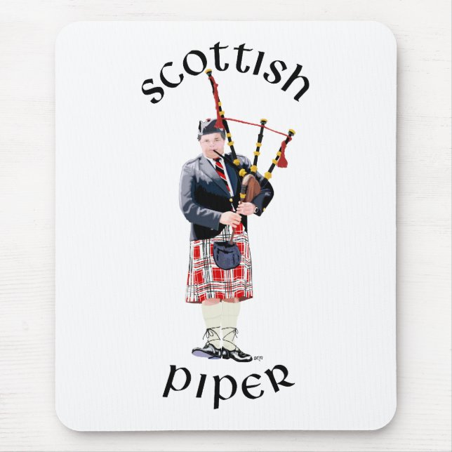 Bagpipe Player i Red Kilt Musmatta (Framsidan)