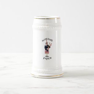 Bagpipe Player i Red Kilt Sejdel