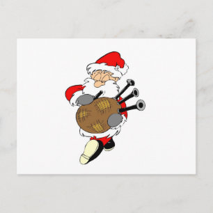 Bagpipe Santa Helg Vykort