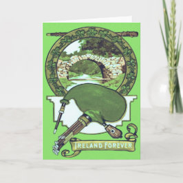 Bagpipe Shillelagh Shamrock Stone Bridge Kort