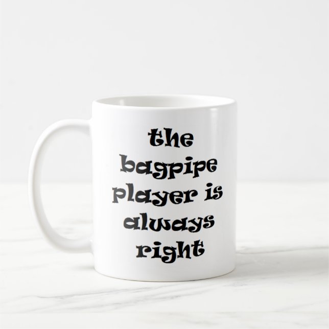 bagpipe-spelare alltid höger kaffe mugg (Vänster)