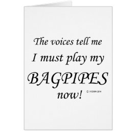 Bagpipens röster säger must Play Hälsningskort