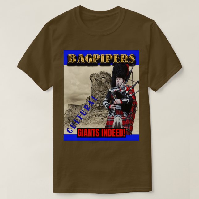 Bagpiper Cultural Giants 3 T Shirt (Design framsida)