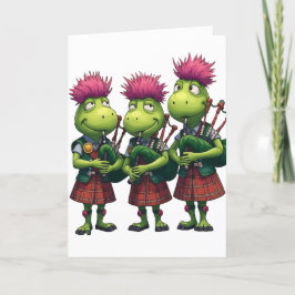 Bagpiper för "Burns Supply Scottish Greeting Card" Helgkort