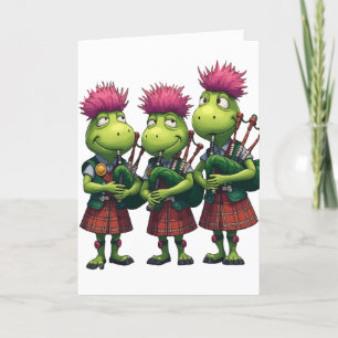 Bagpiper för "Burns Supply Scottish Greeting Card" Helgkort