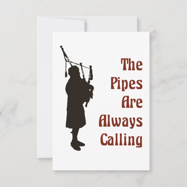 Bagpiper-kort - Rör ringer alltid (Framsida)