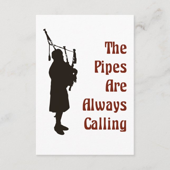 Bagpiper-kort - Rör ringer alltid (Framsida)
