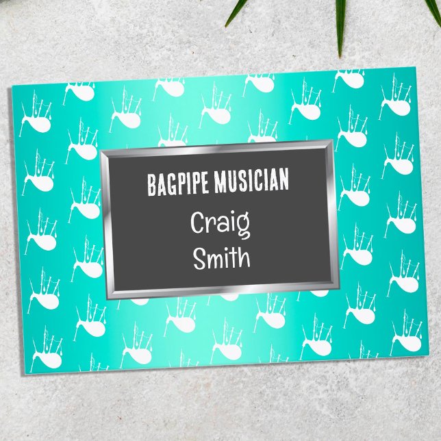 Bagpiper Musician Visitkort (Bagpiper Musician Cards)