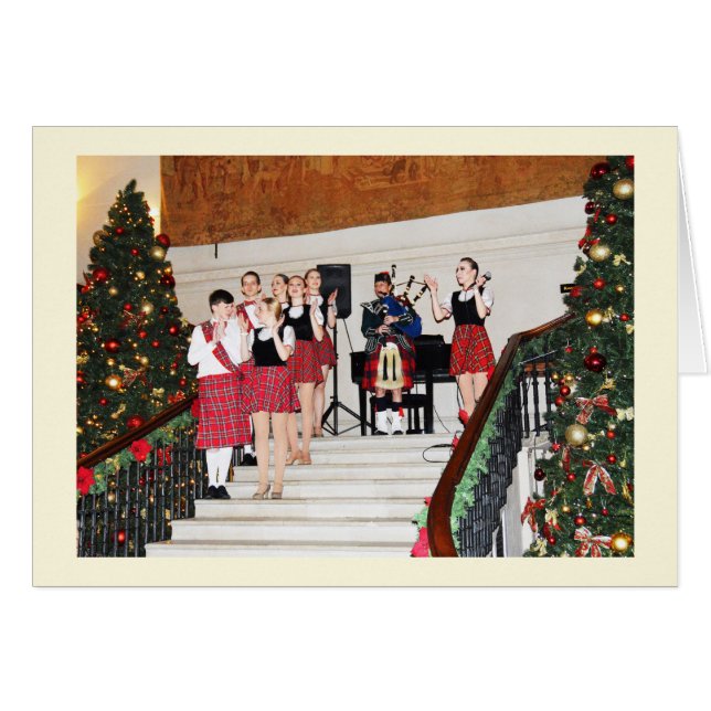 Bagpiper och underhållare hälsningskort (Framsidan Horizontal)