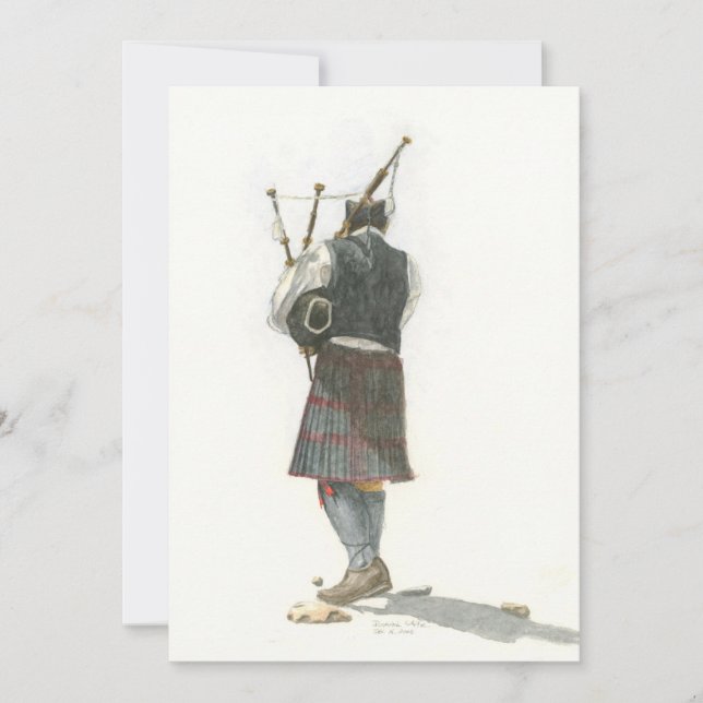 Bagpiper-platta kort (Framsida)