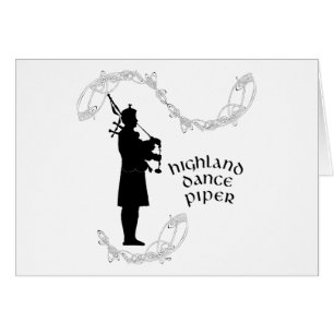 Bagpiper Silhouette Hälsningskort