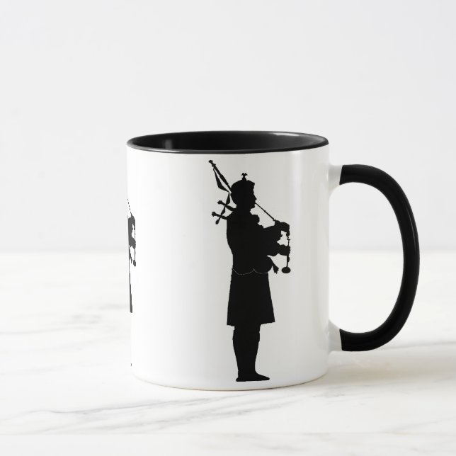 Bagpiper Silhouette Mugg (Höger)