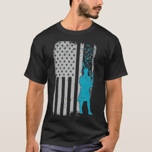 Bagpiper USA flagga Piper eller Honor Guard Bagpip T Shirt