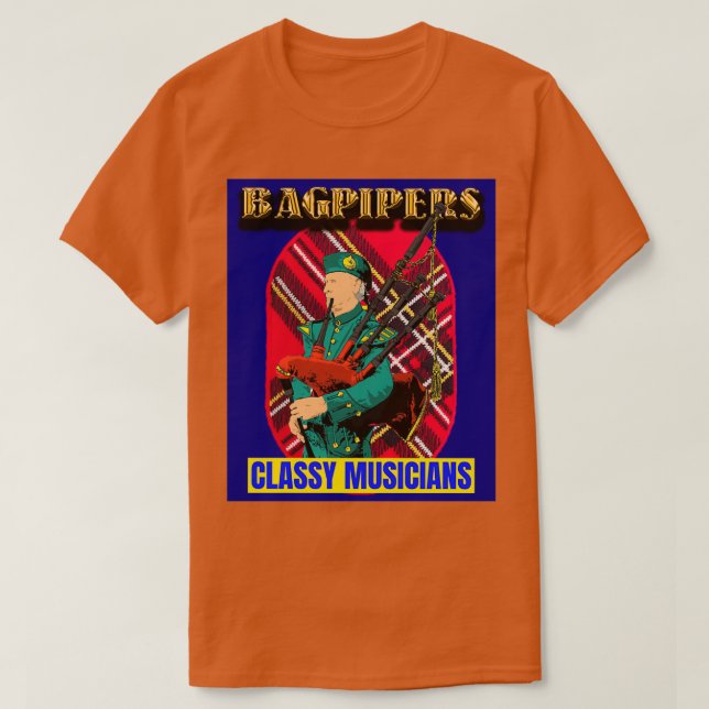 Bagpipers Classy Musician 11 T Shirt (Design framsida)