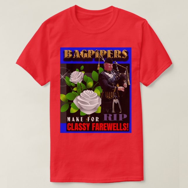 Bagpipers Classy Musician 3 T Shirt (Design framsida)