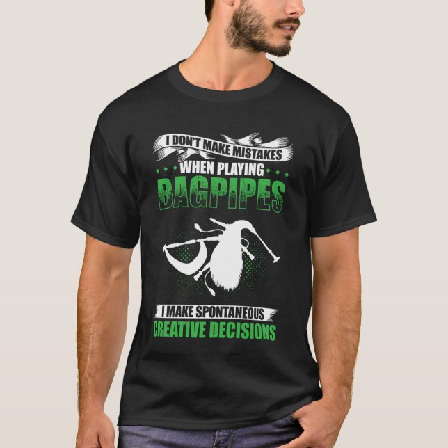 Bagpipes For Bagpiperist Bagpipe Player Bagpiping  T Shirt (Framsida)