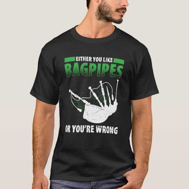Bagpipes For Bagpiperist Bagpipe Player Bagpiping  T Shirt (Framsida)