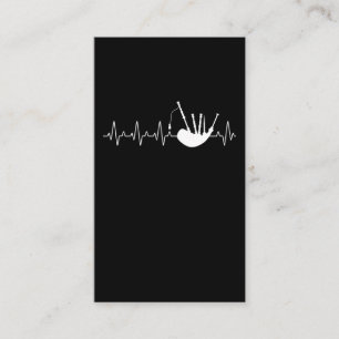 Bagpipes Heartslag Musician Bagpipe Player Visitkort