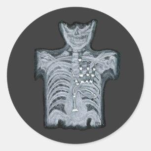 Bagpipes i ditt hjärta - Scottish Ed. Fäst Runt Klistermärke