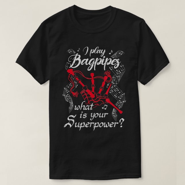 Bagpipes Player T Shirt (Design framsida)