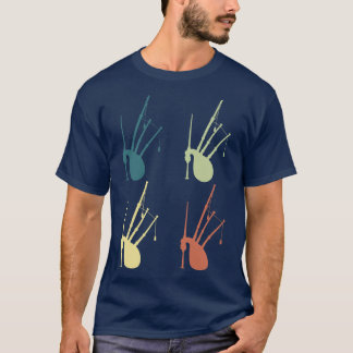 Bagpipes Retro T Shirt