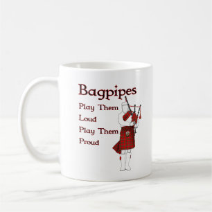 Bagpipes spelar dem Loud Kaffemugg