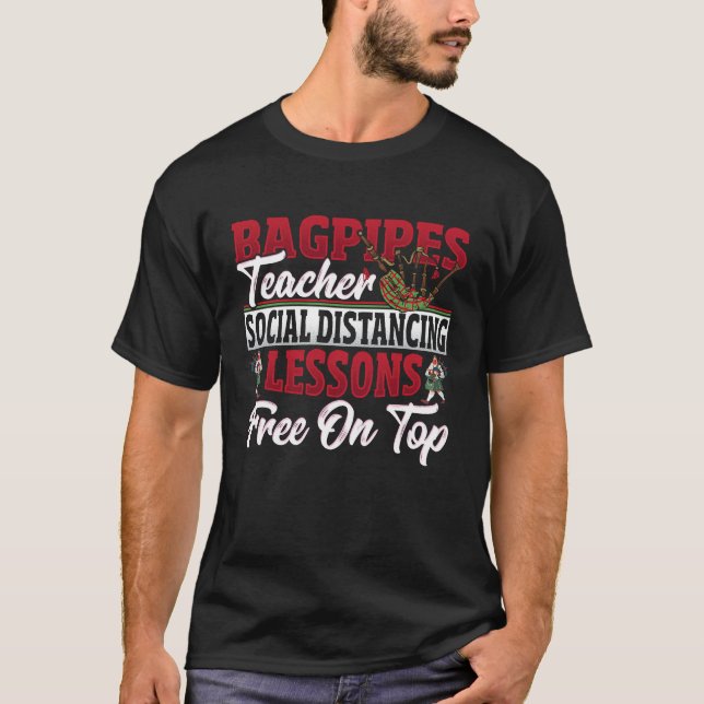 Bagpipes Teacher T Shirt (Framsida)