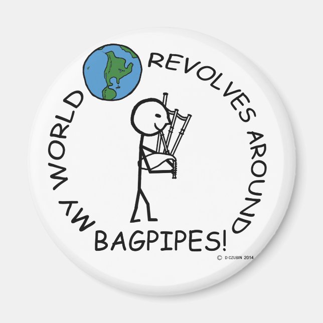 Bagpipes - World Revolves runt Magnet (Framsidan)