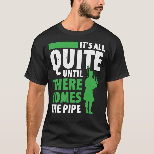 Bagpipor för Bagpiperist Bagpipe Player Bagpiping T Shirt (Framsida)