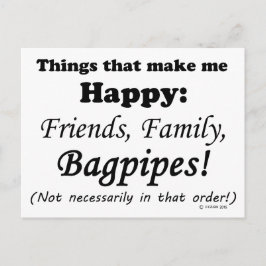 Bagpipor gör mig Lycklig Vykort