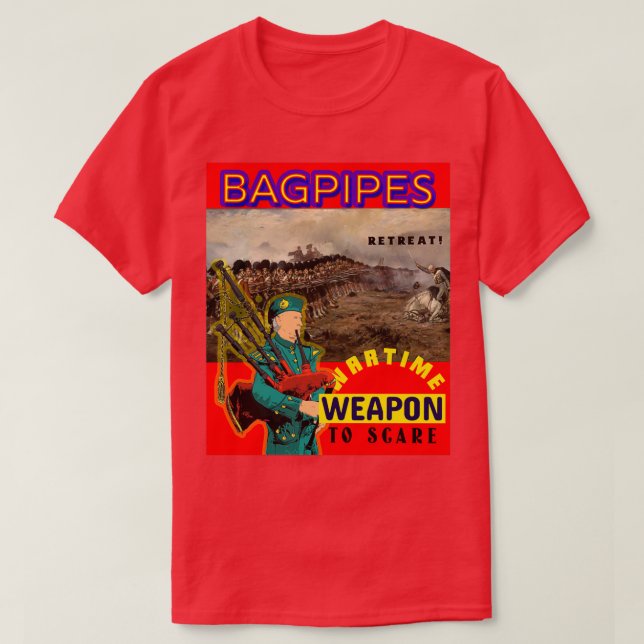 Bagpipor Vapon Krig 4 T Shirt (Design framsida)