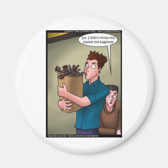 Bagpips från Lomme ger Tees Mugg-kort etc. Magnet (Framsidan)