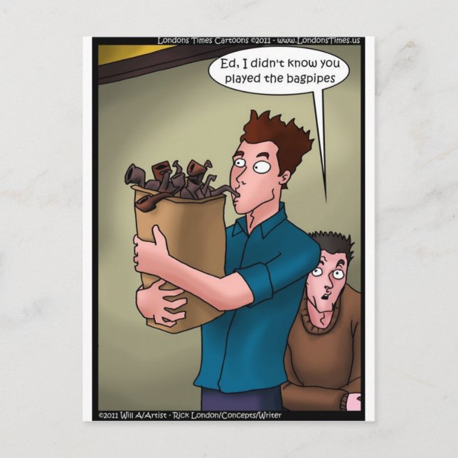 Bagpips från Lomme ger Tees Mugg-kort etc. Vykort (Framsida)