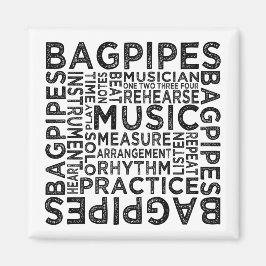 Bagrör Typografi Magnet