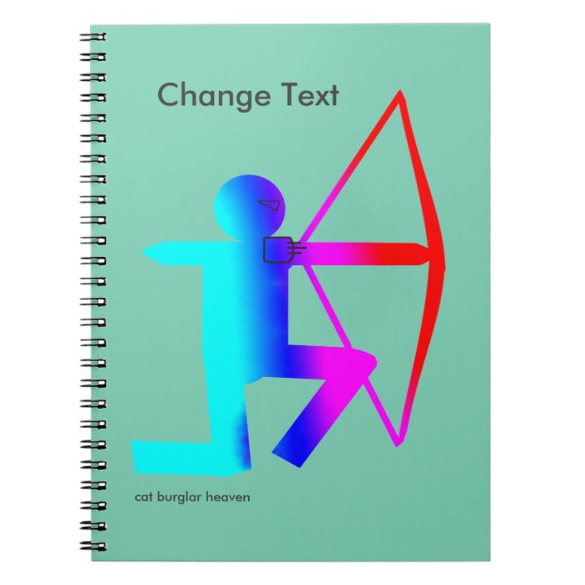 Bågskytt anteckningsbok (färg) (Framsidan)