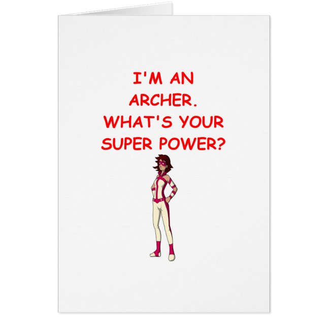 bågskytt hälsningskort (Framsidan)