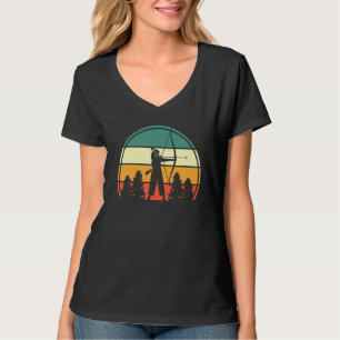Bågskytte Sport Båge Och Pil Retro Bågskytt Fli T Shirt