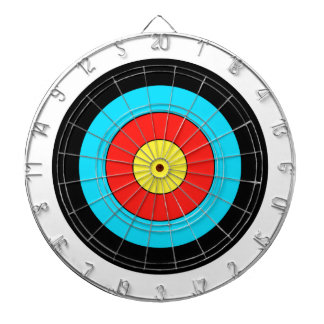 Bågskytte uppsätta som mål dartboarden piltavla
