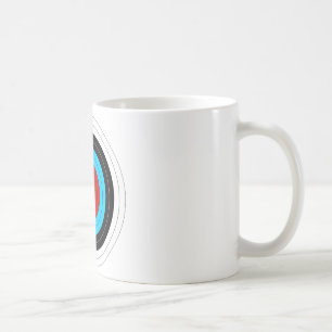 Bågskytte uppsätta som mål kaffemugg