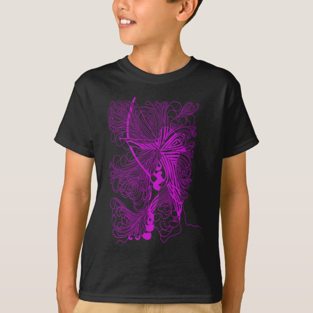 Bågskyttekvinna Tee Shirt (Framsida)