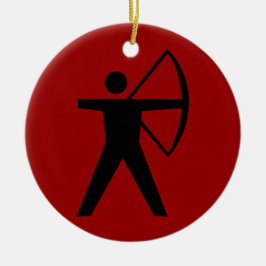 Bågskytteornament Julgransprydnad Keramik