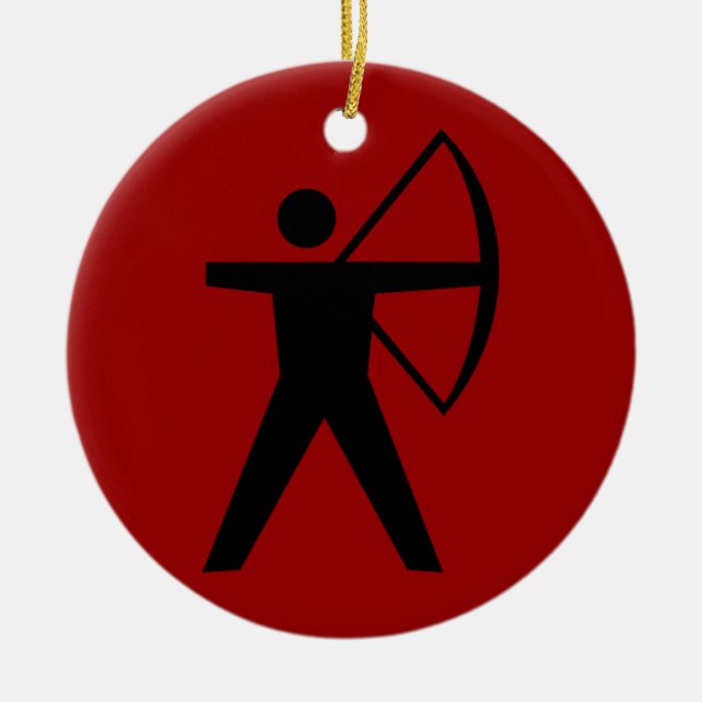 Bågskytteornament Julgransprydnad Keramik (Framsidan)